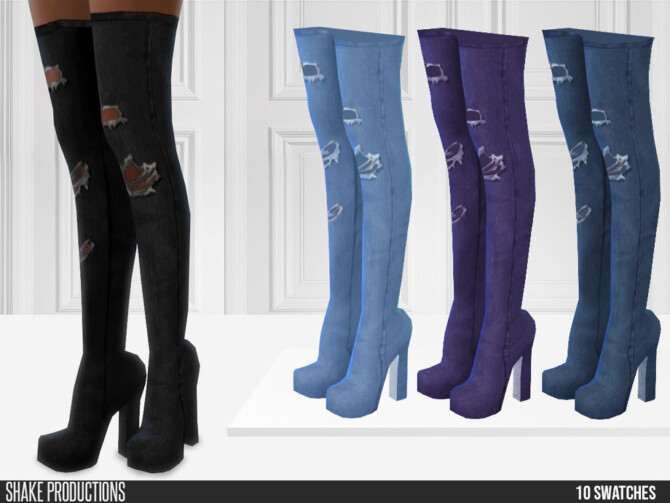 702 Denim High Heels by ShakeProductions at TSR