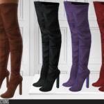 752 Wool High Heeled Boots by ShakeProductions at TSR