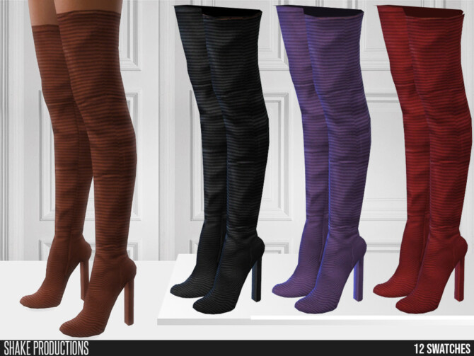 752 Wool High Heeled Boots by ShakeProductions at TSR