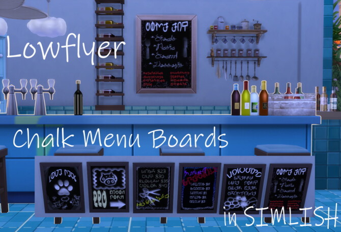 Menu/Specials Chalkboards For Your Business Venues at Mod The Sims 4