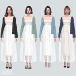 78 Cardigan With Lace Long Dress at Marigold