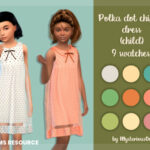 Polka dot chiffon dress Child by MysteriousOo at TSR