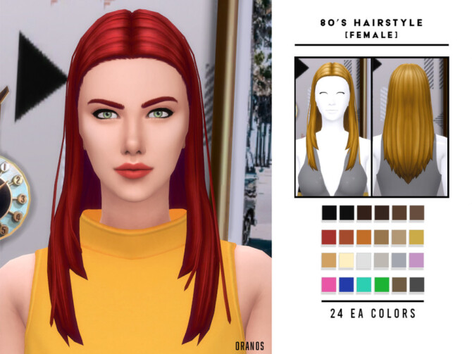 80’s Hairstyle Female by OranosTR at TSR