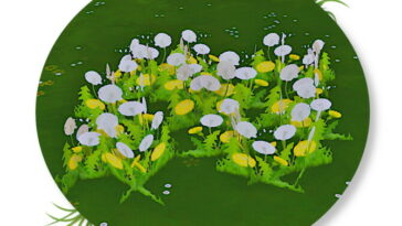 A cluster of dandelions by MoonFeather at Mod The Sims 4