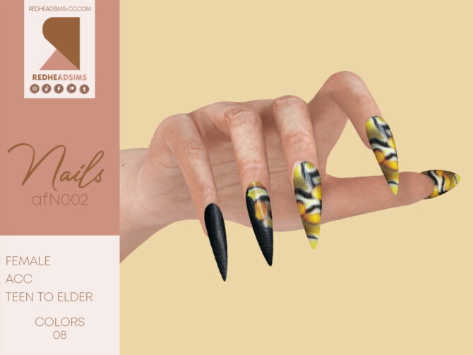 AF NAILS N002 at REDHEADSIMS