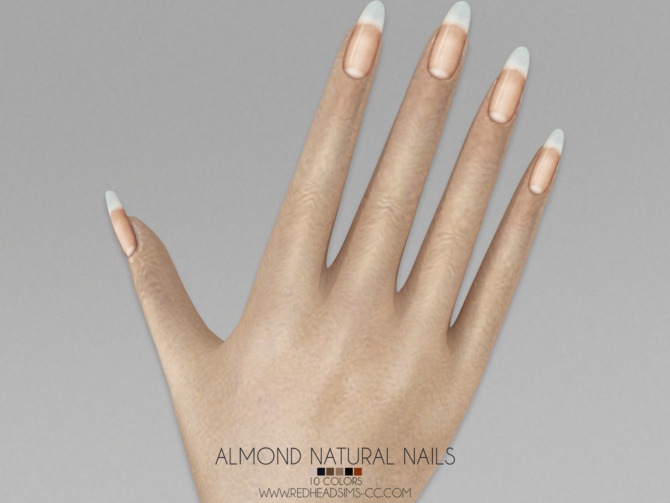 ALMOND NATURAL NAILS at REDHEADSIMS