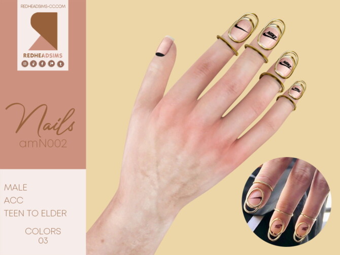 AM NAILS N002 at REDHEADSIMS