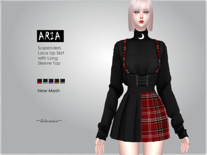 ARIA Suspender Outfit by Helsoseira at TSR