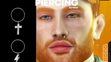 AU EARRING + PIERCING N001 at REDHEADSIMS