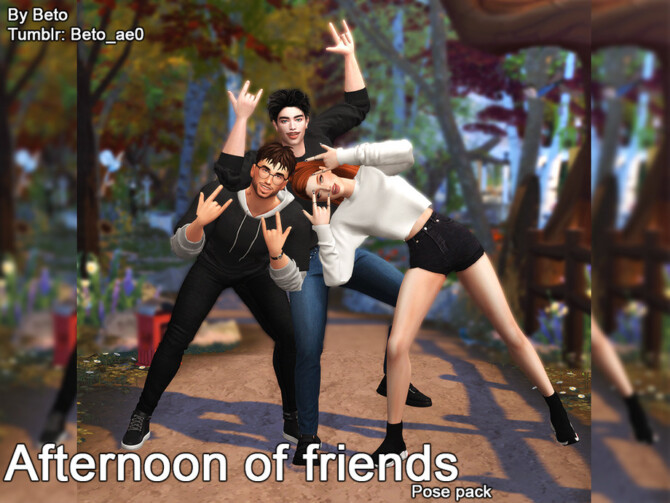 Afternoon of friends (Pose pack) by Beto_ae0 at TSR