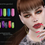 Ahead Of The Gamer | Essie Expressie square nails by sugar owl at TSR