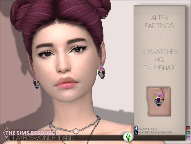 Alien Earrings by PlayersWonderland at TSR