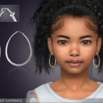 Alora Oval Hoop Earrings For Kids by feyona at TSR