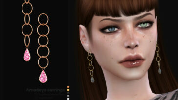 Amadeya earrings by sugar owl at TSR