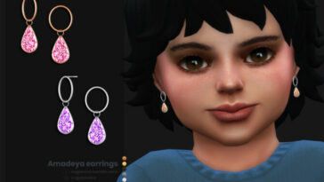 Amadeya earrings for toddlers by sugar owl at TSR