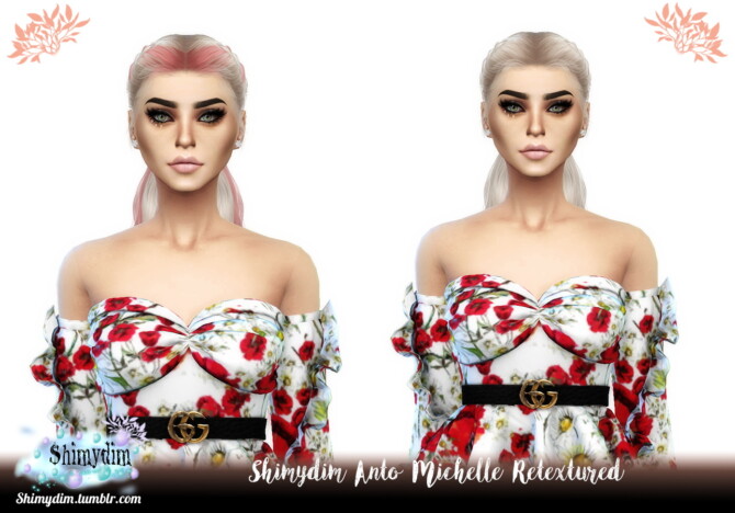 Anto Michelle Hair Retexture at Shimydim Sims