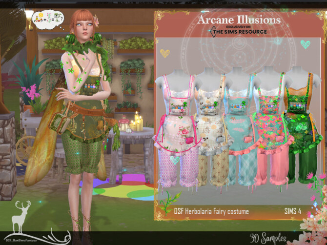 Arcane Illusion Herbolaria Fairy Costume by DanSimsFantasy at TSR