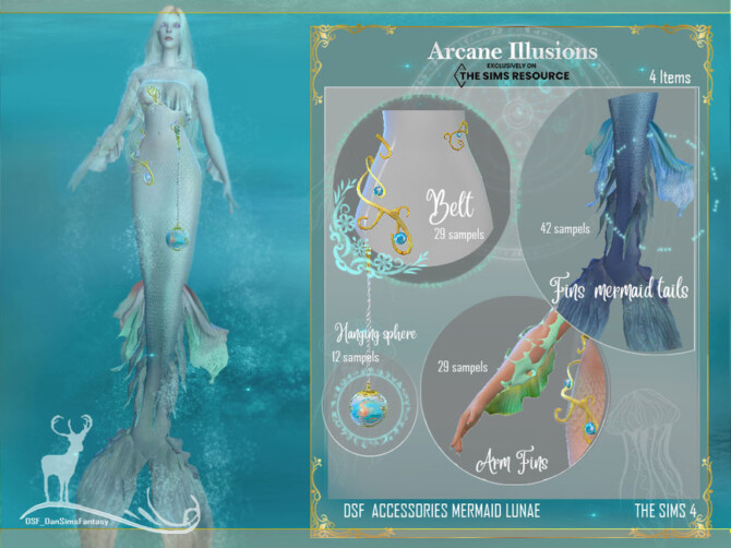 Arcane Illusions Accessories Mermaid Lunae by DanSimsFantasy at TSR