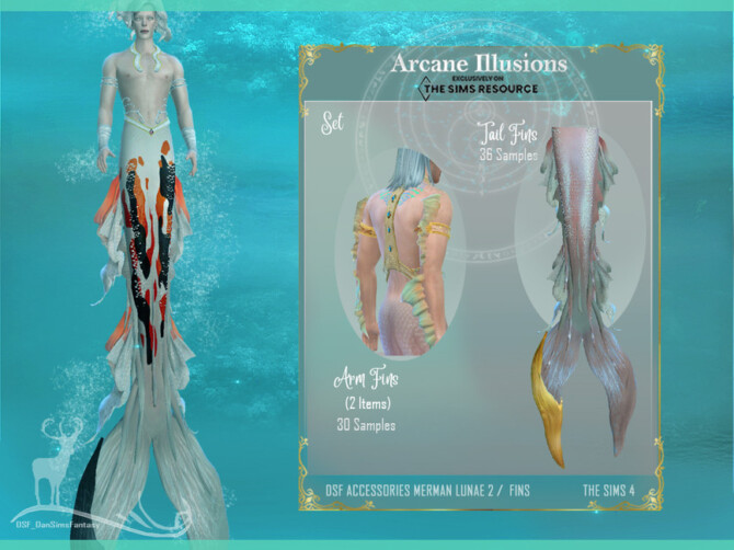 Arcane Illusions Accessories Merman Lunae FINS by DanSimsFantasy at TSR