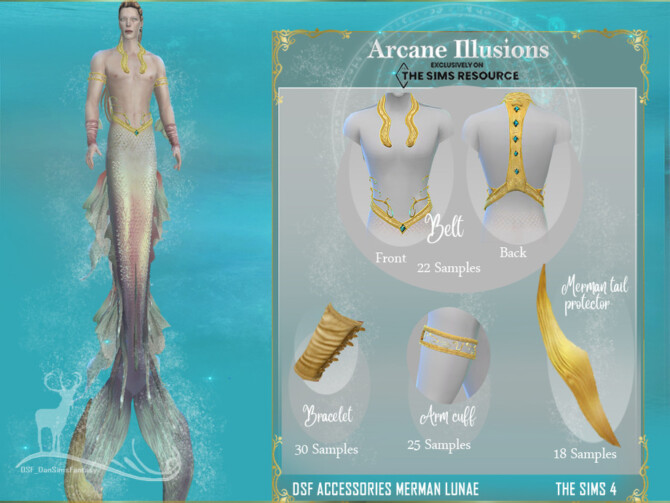 Arcane Illusions Accessories Merman Lunae by DanSimsFantasy at TSR