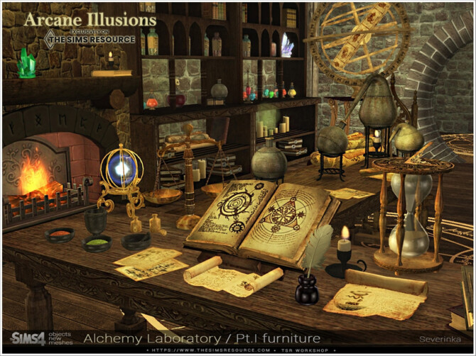 Arcane Illusions Alchemy Laboratory Pt.I furniture by Severinka_ at TSR