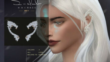 Arcane Illusions Diamond wings earrings by S-Club at TSR