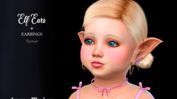 Arcane Illusions Elf Ears + Earrings Toddler by Suzue at TSR