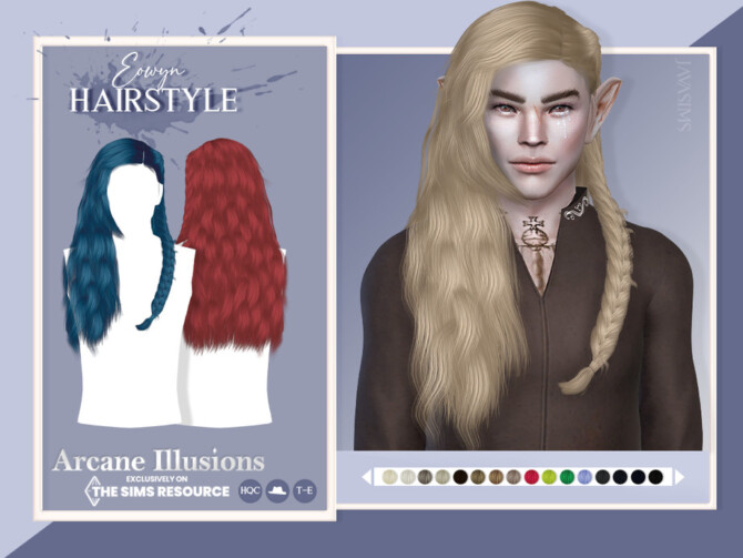 Arcane Illusions- Eowyn (Hairstyle) by JavaSims at TSR