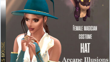 Arcane Illusions Female magician costume Hat by Sims House at TSR