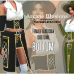 Arcane Illusions Female magician costume bottom by Sims House at TSR