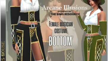 Arcane Illusions Female magician costume bottom by Sims House at TSR