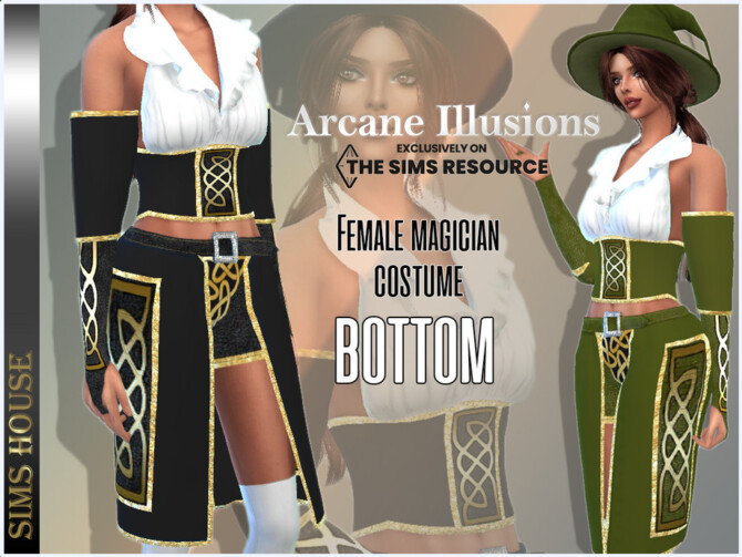 Arcane Illusions Female magician costume bottom by Sims House at TSR