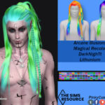 Arcane Illusions-Magical Recolor of DarkNighTt Lithunium Hair by PinkyCustomWorld at TSR