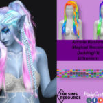 Arcane Illusions-Magical Recolor of DarkNighTt Lithunium hair by PinkyCustomWorld at TSR