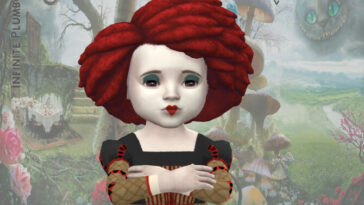 Arcane Illusions Toddler Queen of Hearts Face Paint by InfinitePlumbobs at TSR