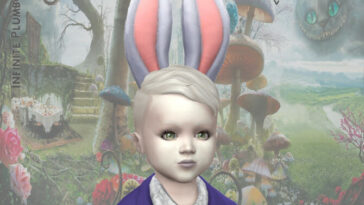 Arcane Illusions Toddler White Rabbit Ears by InfinitePlumbobs at TSR