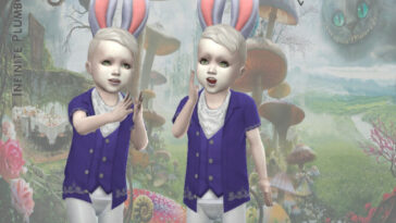 Arcane Illusions Toddler White Rabbit Shirt by InfinitePlumbobs at TSR