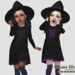 Arcane Illusions Toddler Witches Dress by InfinitePlumbobs at TSR