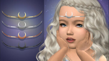 Arcane Illusions – Crescent Moon Circlet For Toddlers by feyona at TSR