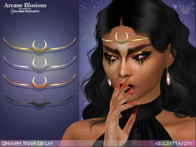 Arcane Illusions – Crescent Moon Circlet by feyona at TSR