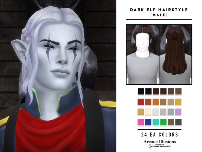 Arcane Illusions – Dark Elf Hairstyle by OranosTR at TSR