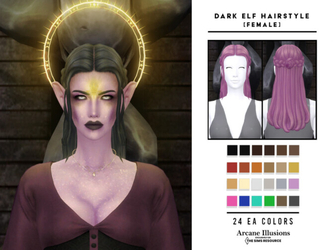 Arcane Illusions – Dark Elf Hairstyle by OranosTR at TSR