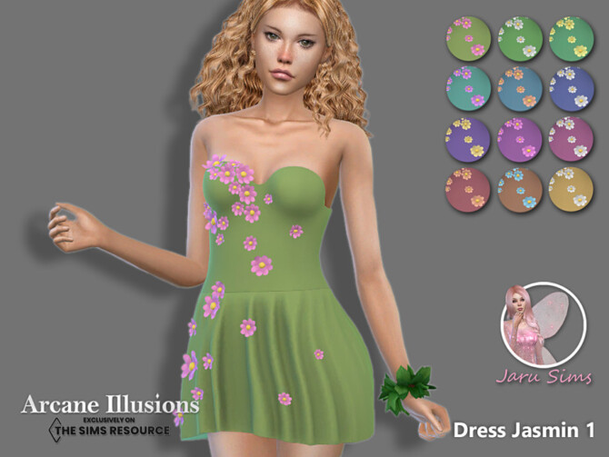 Arcane Illusions – Dress Jasmin 1 by Jaru Sims at TSR