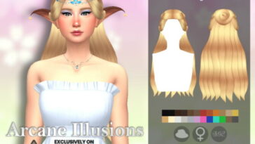 Arcane Illusions – Elf Hairstyle by Sylviemy at TSR