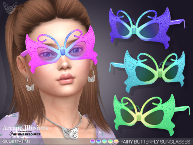 Arcane Illusions – Fairy Butterfly Sunglasses For Kids by feyona at TSR