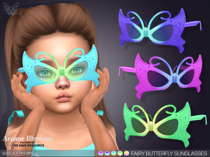 Arcane Illusions – Fairy Butterfly Sunglasses For toddlers by feyona at TSR