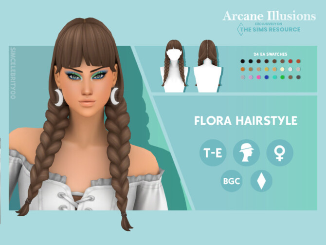 Arcane Illusions – Flora Hairstyle by simcelebrity00 at TSR