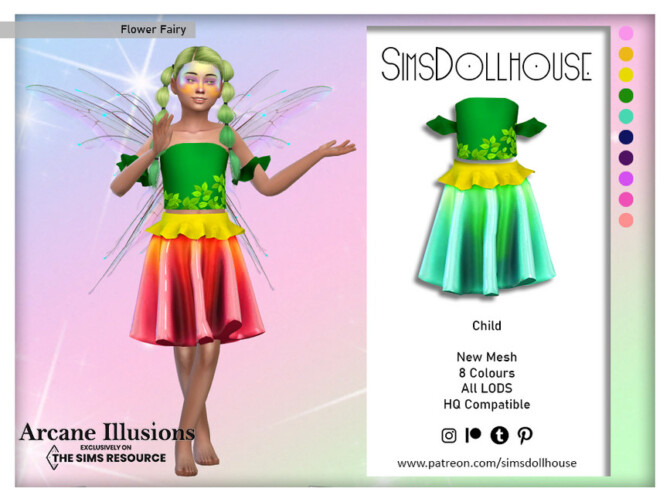 Arcane Illusions – Flower Fairy by SimsDollhouse at TSR