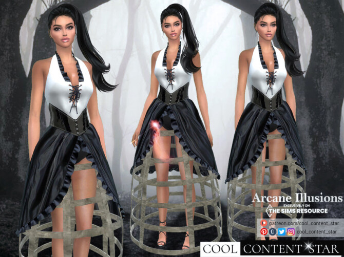 Arcane Illusions – Magic Dress by sims2fanbg at TSR