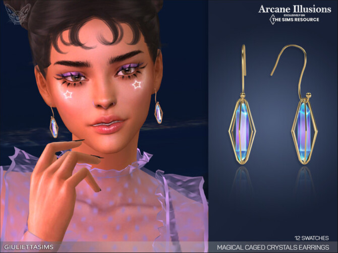 Arcane Illusions – Magical Caged Crystal Earrings by feyona at TSR